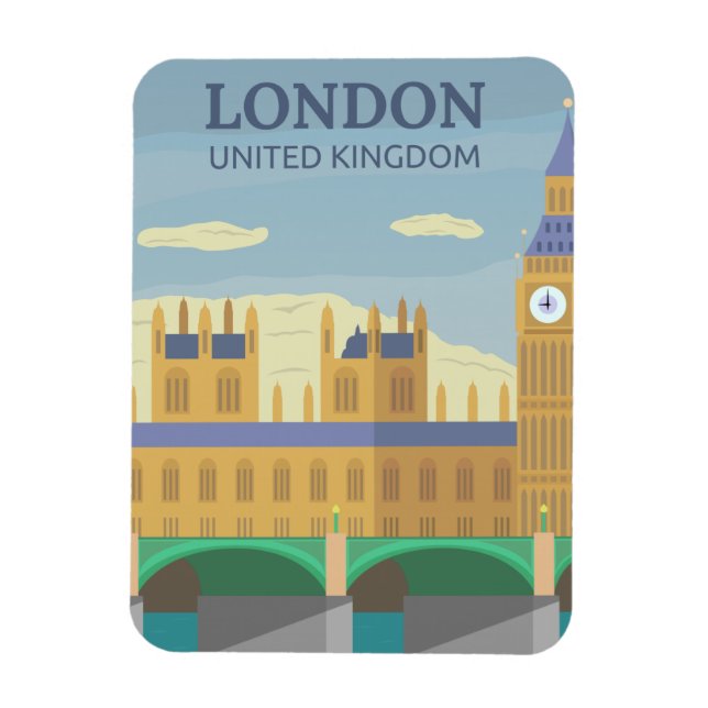 Flexible Classic Londres Travel Art Magnet (Vertical)