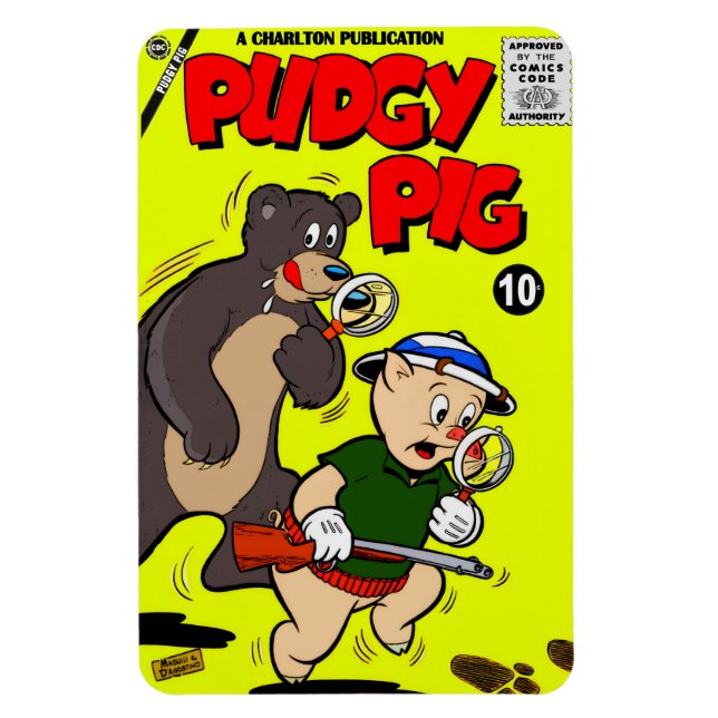 Flexible Classic PUDGY PIG Comic Magnet (Vertical)