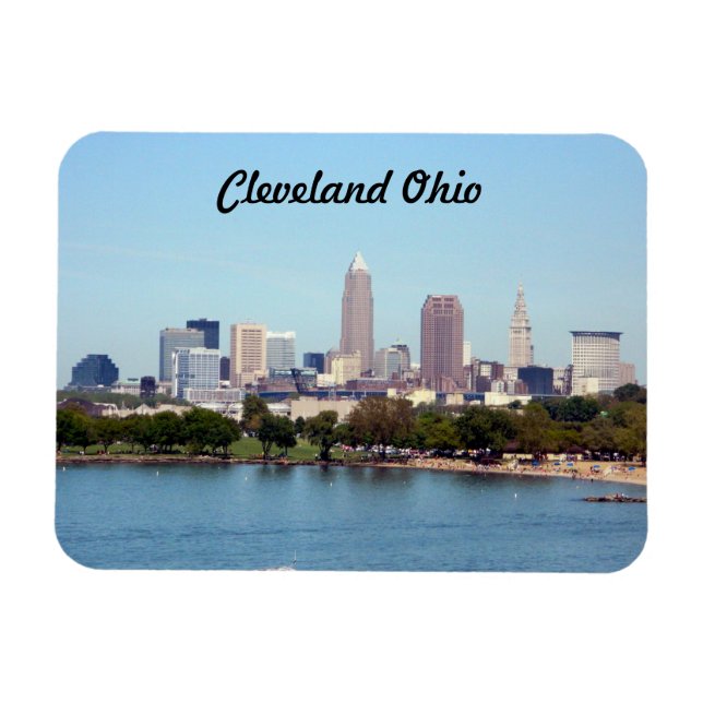 Flexible Cleveland, Ohio Lake Skyline Magnet (Horizontal)