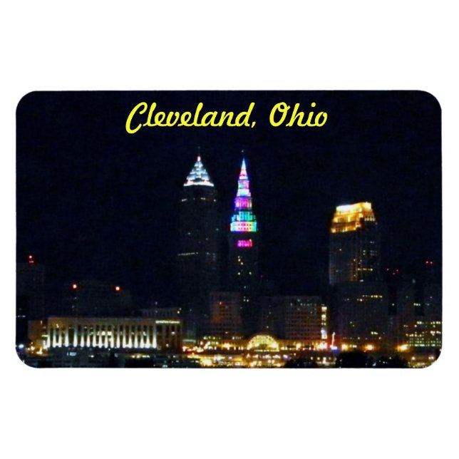 Flexible Cleveland, Ohio Rainbow Tower Magnet (Horizontal)