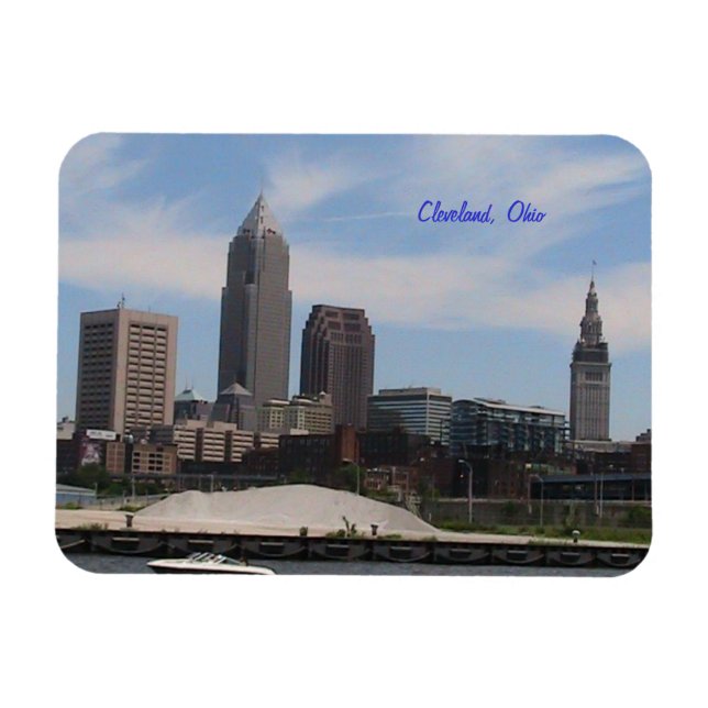 Flexible Cleveland, Ohio Skyline Fridge Magnet (Horizontal)