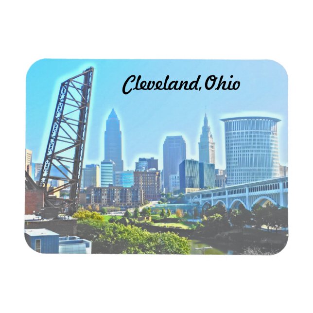 Flexible Cleveland Ohio West River View Magnet (Horizontal)