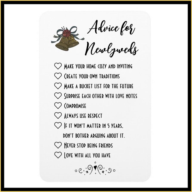Flexible Conseils pour le Magnet des jeunes mariés (Bookmark my store! https://www.zazzle.com/store/capricepetit)