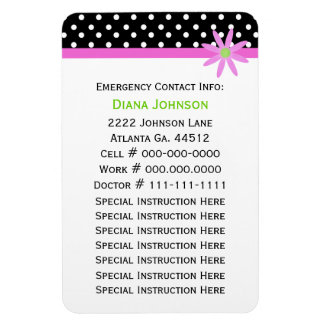 Flexible Contact d'urgence : Babysitter Premium Magnet