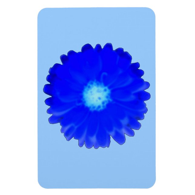 Flexible Cool Blue Marigold Premium Magnet (Vertical)