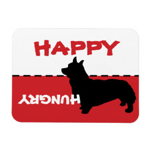 Flexible Corgi Chien nourrir Feeding Me Magnet Chien a faim
