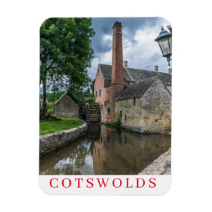 Flexible Cotswolds Lower Slaughter watermill fridge magnet