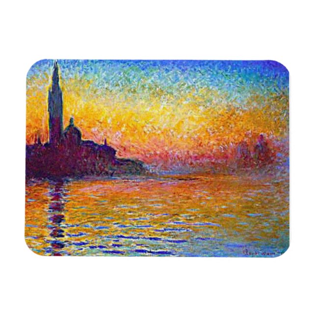 Flexible Coucher de soleil à Venise, Italie Magnet (Horizontal)