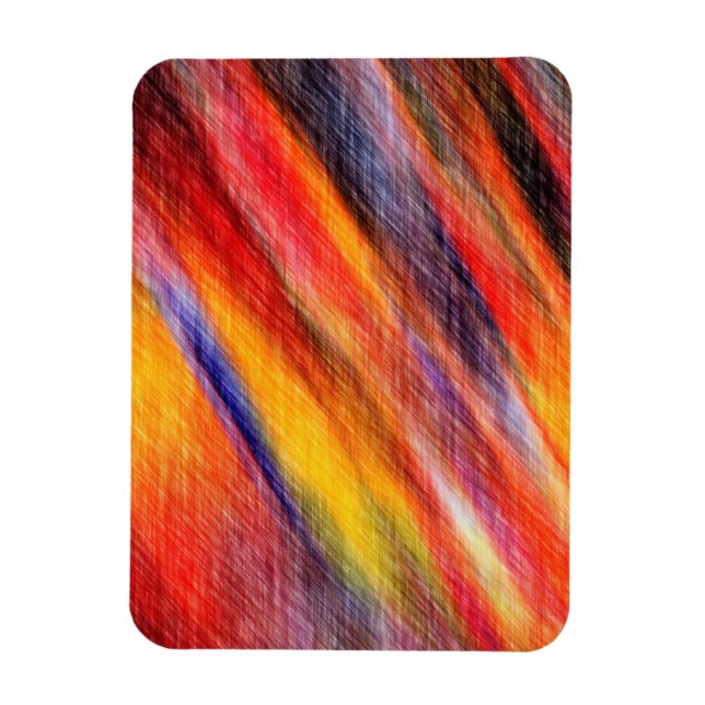 Flexible Couleur du soleil Abstrait Magnet d'art (Vertical)