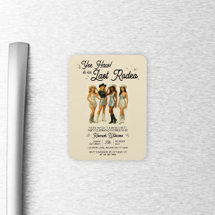 Flexible Cowgirl Dernier Rodéo Bachelorette Party Magnet