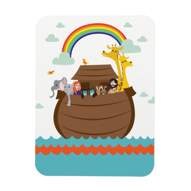 Flexible Cute Christian Kids Magnet Bible Story Noah’s Ark (Vertical)