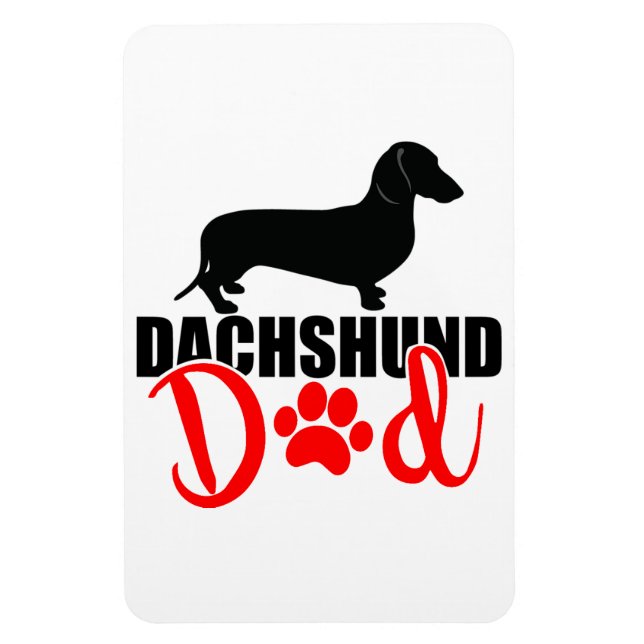 Flexible Dachshund Papa 4x6 Magnet (Vertical)