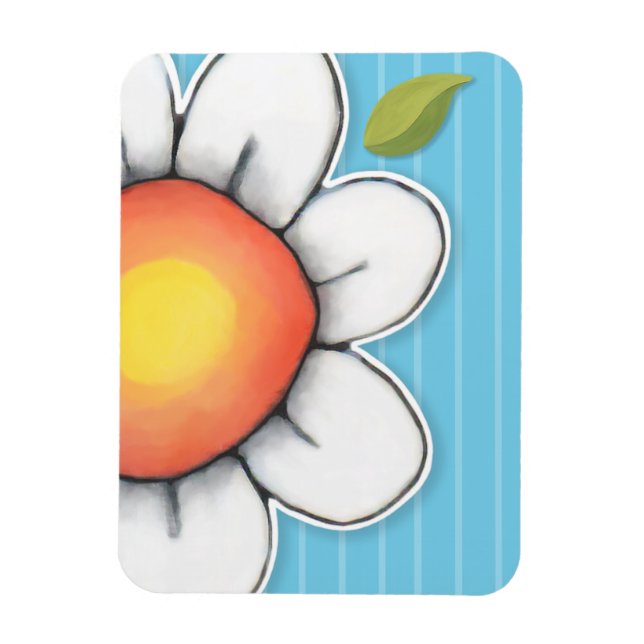 Flexible Daisy Joy bleu Premium Magnet (Vertical)