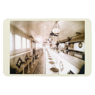 Flexible Diner Interior, 1920 Déco Magnet Vintage