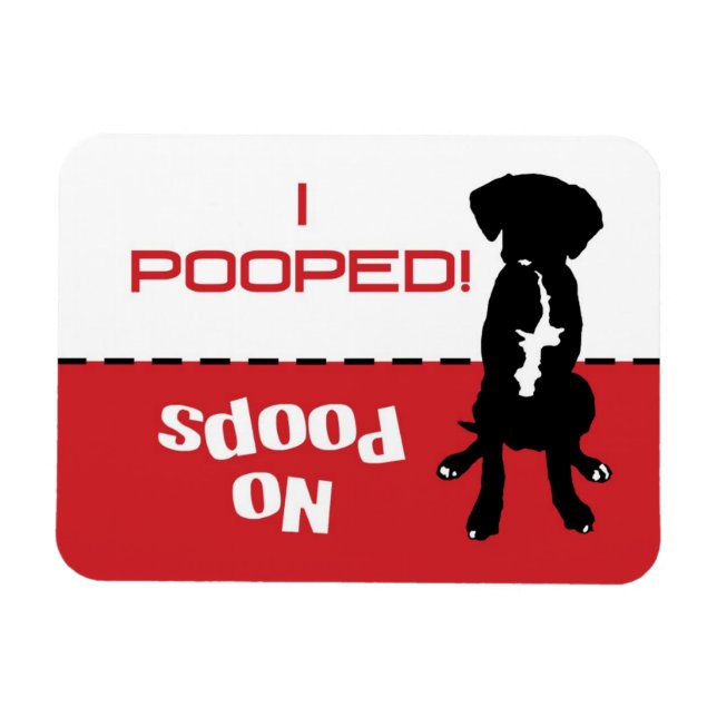 Flexible Dog Dog To Go Potty Poop Magnet - laissez le chien (Horizontal)