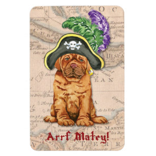 Flexible Dogue de Bordeaux Pirate Magnet