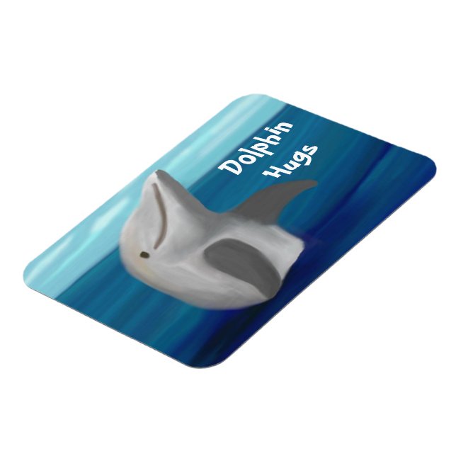 Flexible Dolphin Hugs Ocean Premium Magnet (Côté Gauche)
