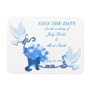 Flexible Dove Save the Date Magnet