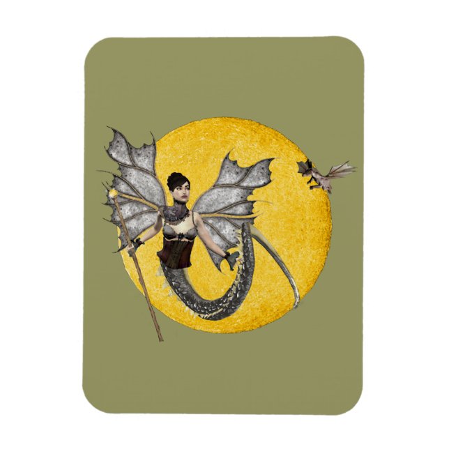 Flexible Dragon Goddess Vinyl Magnet (Vertical)