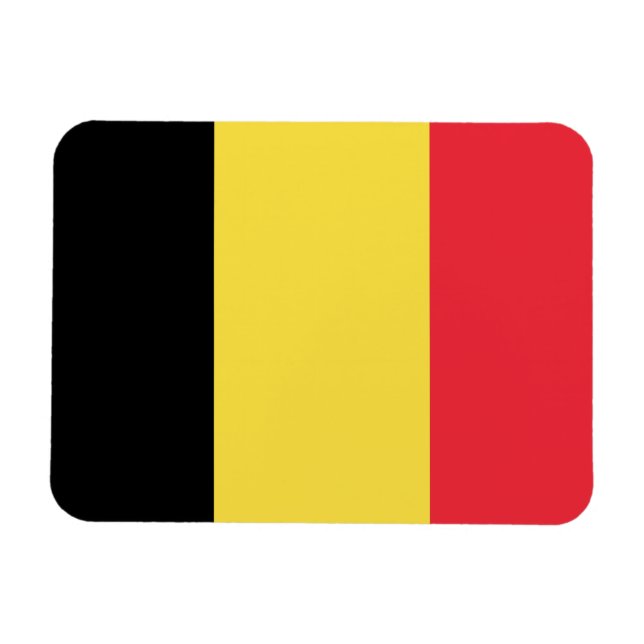 Flexible Drapeau de Belgique Magnet (Horizontal)