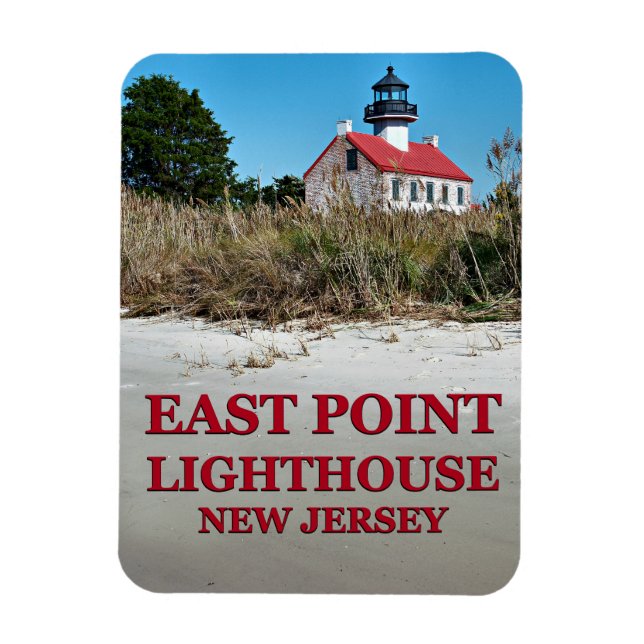 Flexible East Point Lighthouse, New Jersey Photo Magnet (Vertical)
