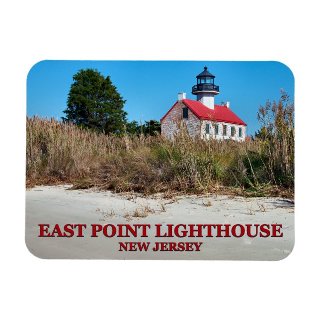 Flexible East Point Lighthouse, New Jersey Photo Magnet (Horizontal)