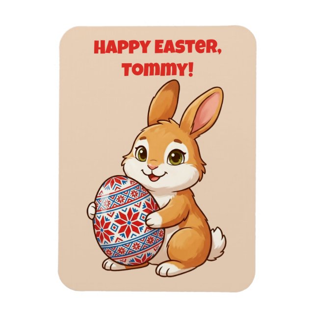 Flexible  Easter Bunny Magnet | Vinyl Glossy (Vertical)