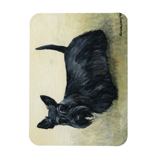 Flexible Écosse Terrier Dog Art Magnet (Vertical)