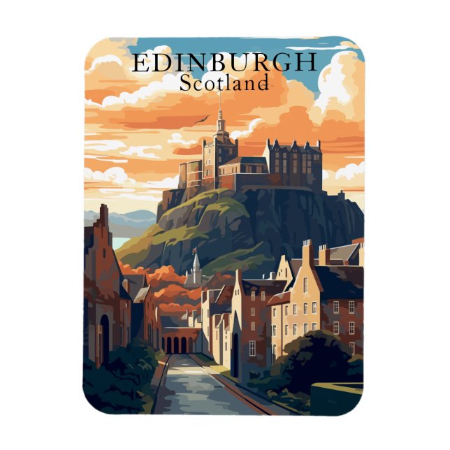 Flexible Edimbourg Castle Scotland Carte postale Magnet de  (Vertical)