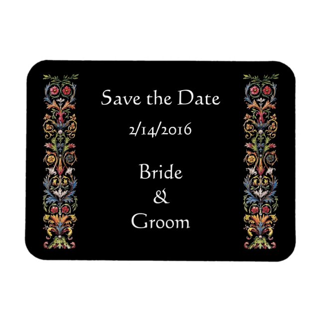 Flexible Enregistrer la date Illuminé Magnet d'art Vintage (Horizontal)