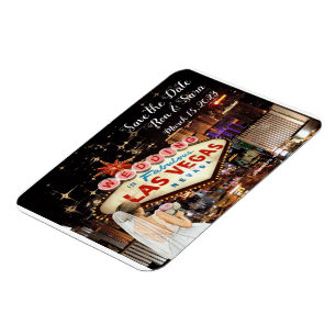 Flexible Enregistrer la date Las Vegas Mariage Magnet