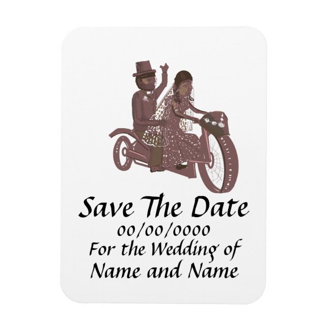 Flexible Enregistrer la date mariages de Magnet Biker (Vertical)