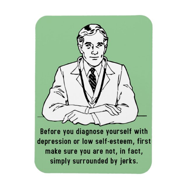 Flexible Entouré Par Jerks Funny Premium Magnet (Vertical)