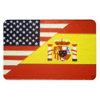 Flexible Espana y Los Estados Unidos Magnet