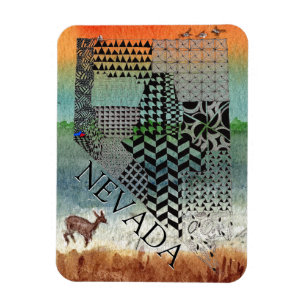 Flexible État du Nevada - Magnet de photos du désert