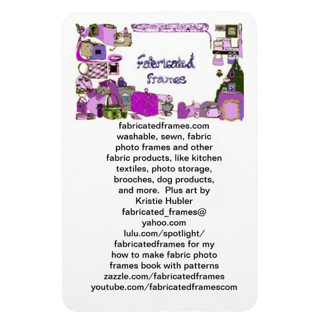 Flexible fabricatedframes.com logo Premium Flexi Magnet (Vertical)