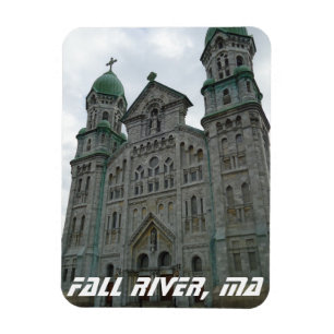 Flexible Fall River, MA Historical Church Magnet