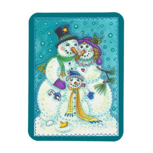 Flexible Famille de bonhomme de neige MAGNET DE NOEL