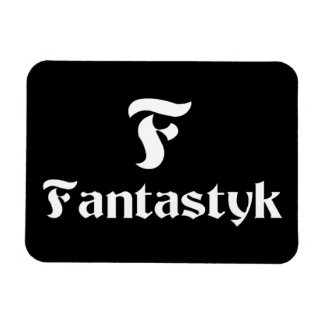 Flexible Fantastyk Magnet 3"x4" blanc sur noir
