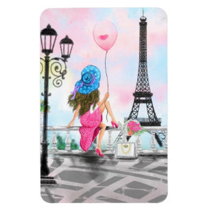 Flexible Femme À Paris Tour Eiffel Magnet Cadeau