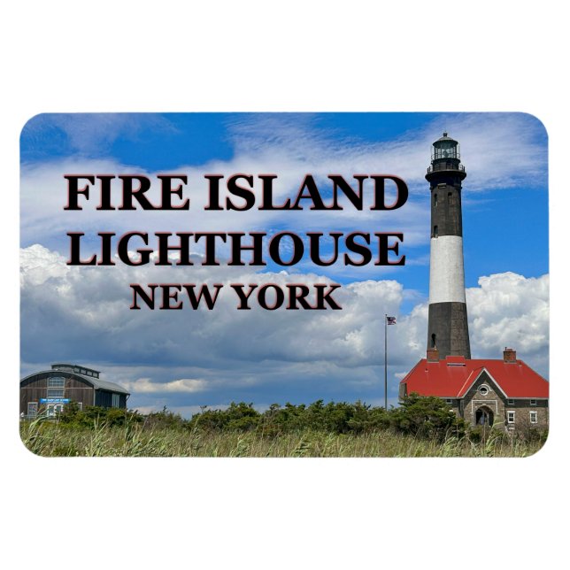 Flexible Feu Island Lighthouse, New York Flexi Magnet (Horizontal)