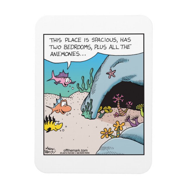 Flexible Fish house hunting with all the anemones Magnet  (Vertical)