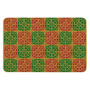 Flexible Fleur de Lis Rouge Vert Vacances Magnet