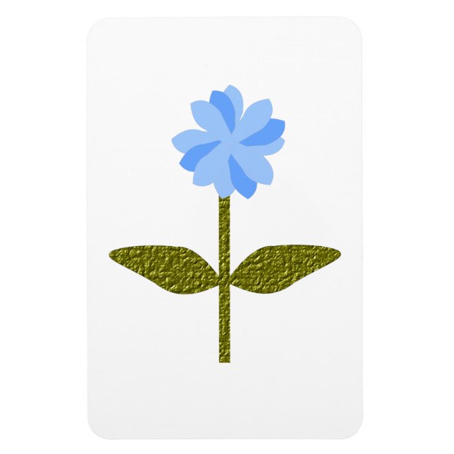 Flexible Fleur de marguerite Joli Blue Premium Magnet (Vertical)