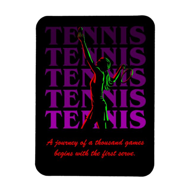 Flexible Flexi Magnet féminine Tennis 1 violet foncé (Vertical)