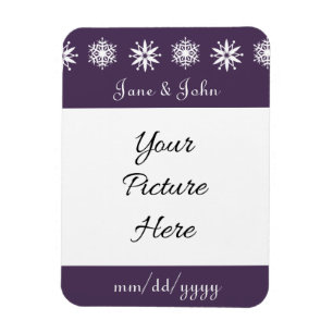 Flexible Flocons d'hiver en violet Magnet de sauvegarde de