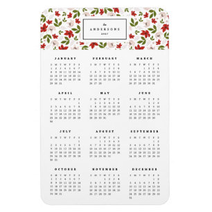 Flexible Flore festive 4x6 Magnet calendrier annuel