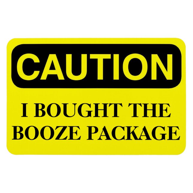 Flexible Forfait Funny Cruise Cabine Door Magnet - Booze (Horizontal)