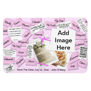 Flexible Fridge Magnet Wedding Enregistrer la date Invitati
