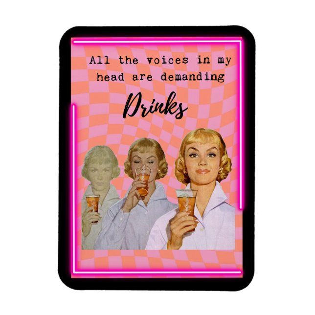 Flexible Funny Magnet Best Friend Gift "Voices" (Vertical)